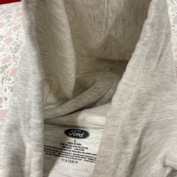 Ford F-150 Lightning Light Heather Gray Hooded Sweatshirt - EUC - Picture 5 of 7